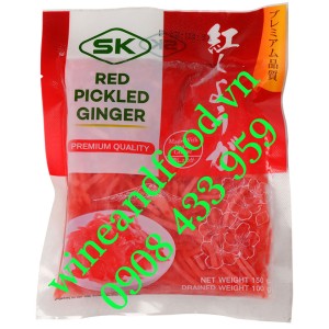 Gừng non cắt sợi hồng Sushi Pickled Ginger SK 150g