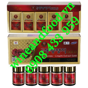 Cao linh chi đông trùng hạ thảo Pocheon Gold hộp 5 hũ