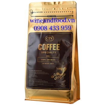 Cà phê Specialty Arabica rang xay No.1 CTV túi zip 250g