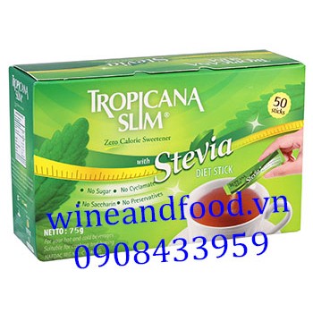 Đường ăn kiêng Tropicana Slim Stevia 75g