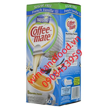Kem pha cà phê Coffee Mate Nestle vanilla hộp 50 hũ