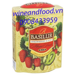 Trà Basilur Magic Fruits dâu kiwi ht 100g