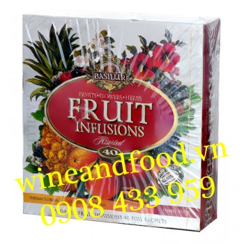 Trà Basilur vị trái cây nhiều loại túi lọc hộp 100g
