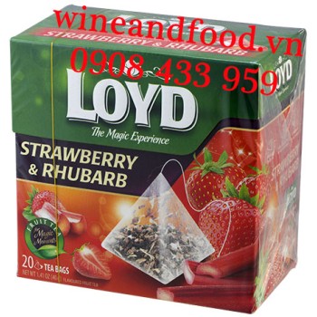 Trà Loyd Dâu Đại Hoàng Strawberry Rhubarb túi lọc hộp 40g