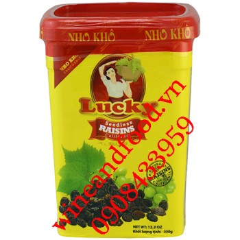 Nho khô Lucky không hạt hũ 350g