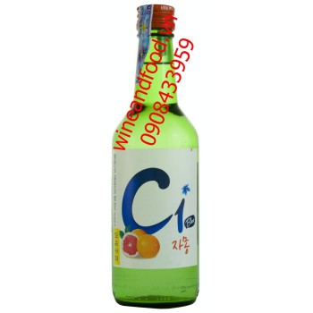 Rượu Soju Hàn Quốc C1 Blue hương bưởi 360ml